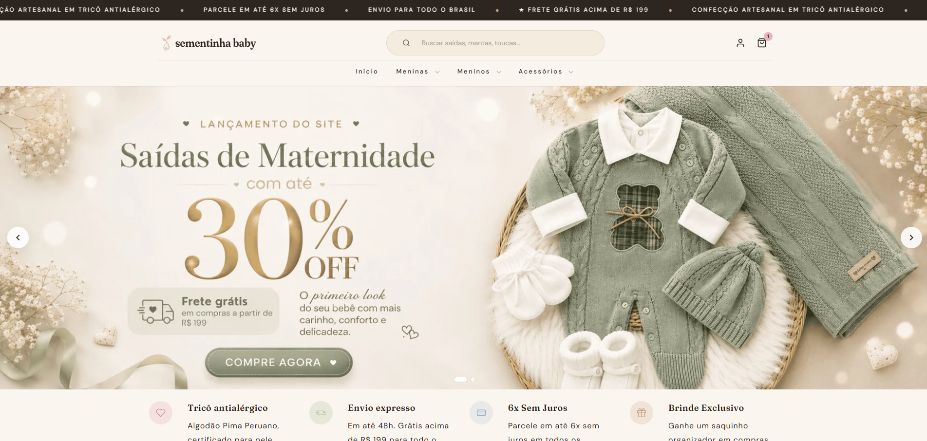 Demonstração do projeto Sementinha Baby
